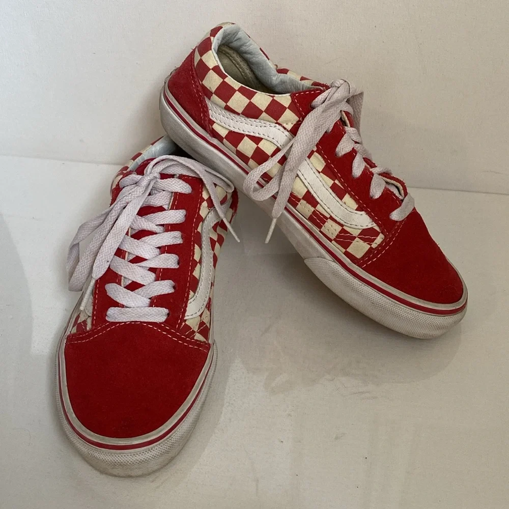 Youth Vans Old Skool Checkerboard sneakers size 3.5 - Picture 1 of 16